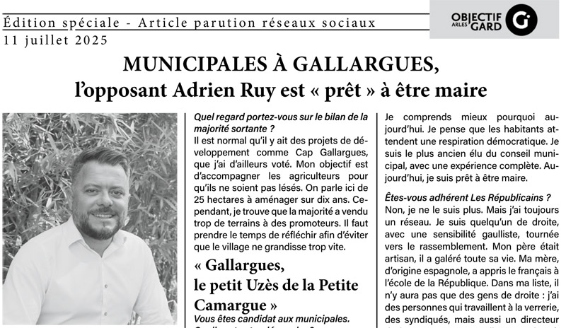 Adrien Ruy est prêt à être Maire – Objectif Gard